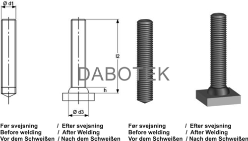 FD Threaded stud M16x80 mm Matr. A4-70 efter EN ISO 13918