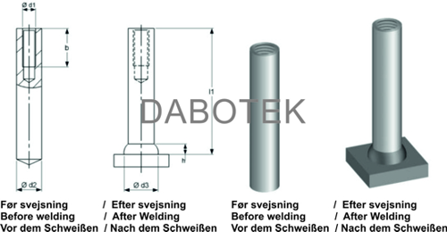 ID Gevindbøs M16-Ø22x70 mm Matr. A2-50 efter EN ISO 13918