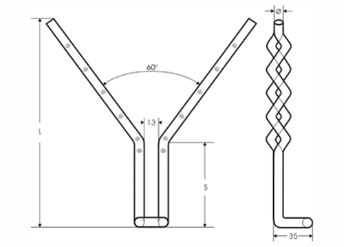 Bølgeanker matr 10 mmx225x170 mm matr. 1.4841